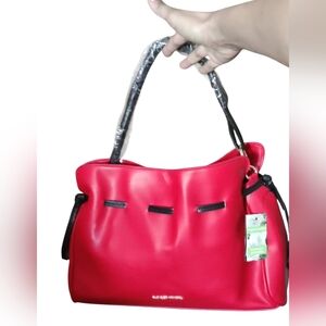 Badgley Mischka Elegant Red Tote Bag